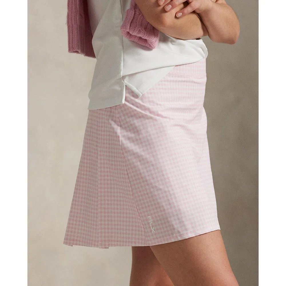 Rlx Ralph Lauren Women'S 17' Aim Pleated Back Golf Skort - Garden Pink Gingham Dress from the Feet Up Performance Unleashed