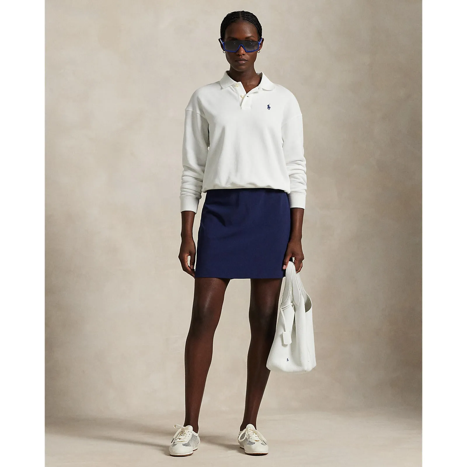 Own the Streets Rlx Ralph Lauren Women'S 17" Aim Pleated Back Golf Skort - Refined Navy