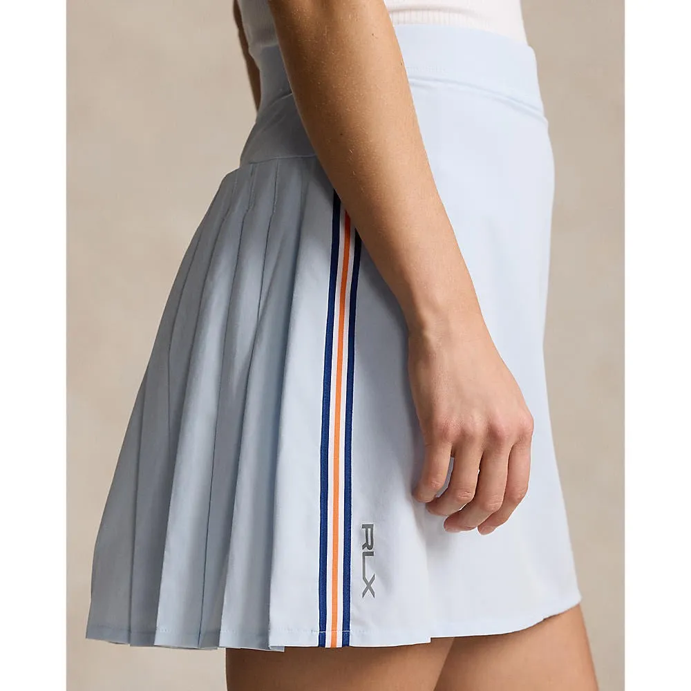 Dare to Lead Rlx Ralph Lauren Women'S 17" Performance Back-Pleated Golf Skort - Oxford Blue Multi