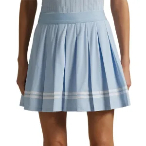 Rlx Ralph Lauren Women'S 4-Way Stretch Pleated Golf Skort - Cold Spring/Ceramic White Own Every Step