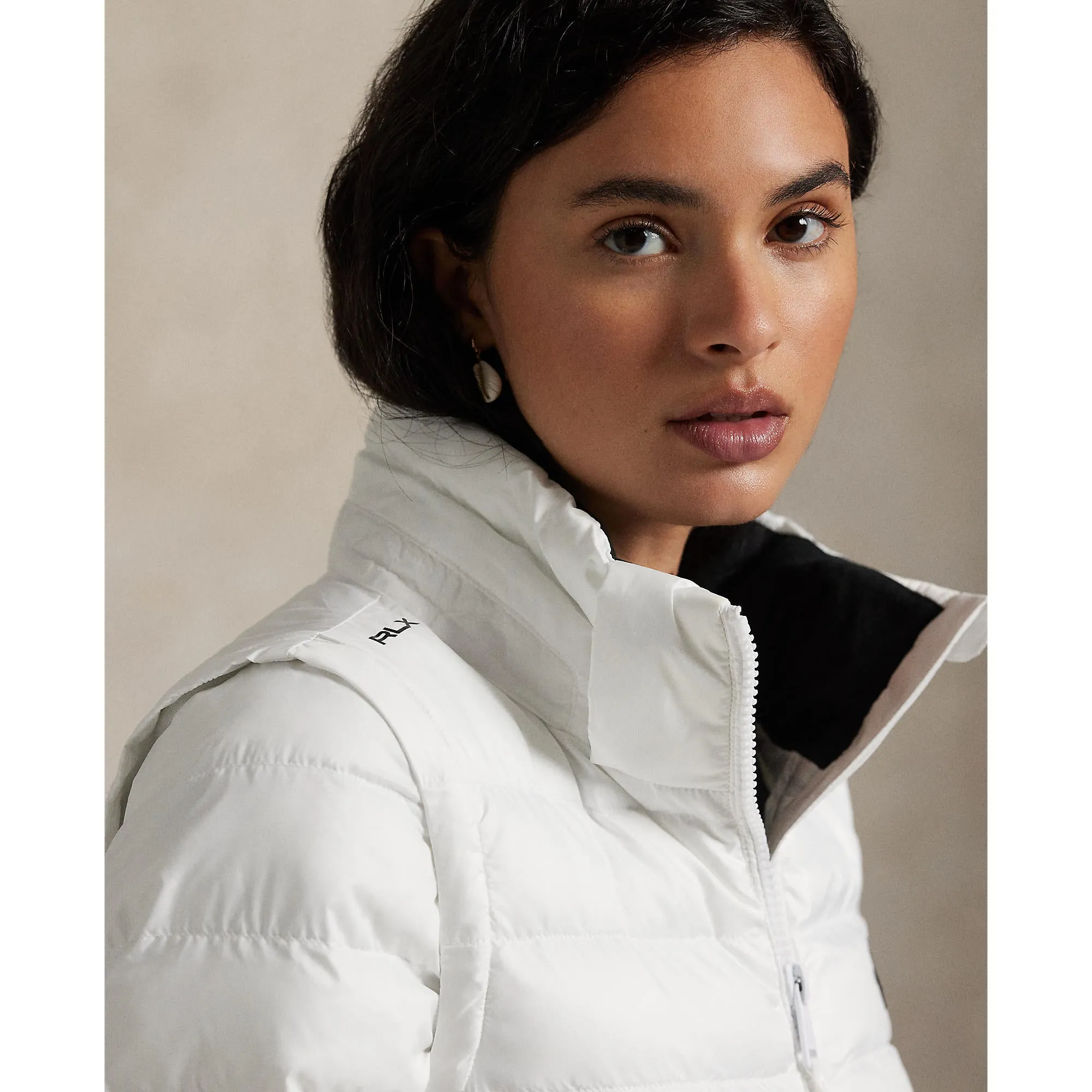 Memorial Day Sale Rlx Ralph Lauren Women'S Convertible Quilted Jacket - Ceramic White/Polo Black