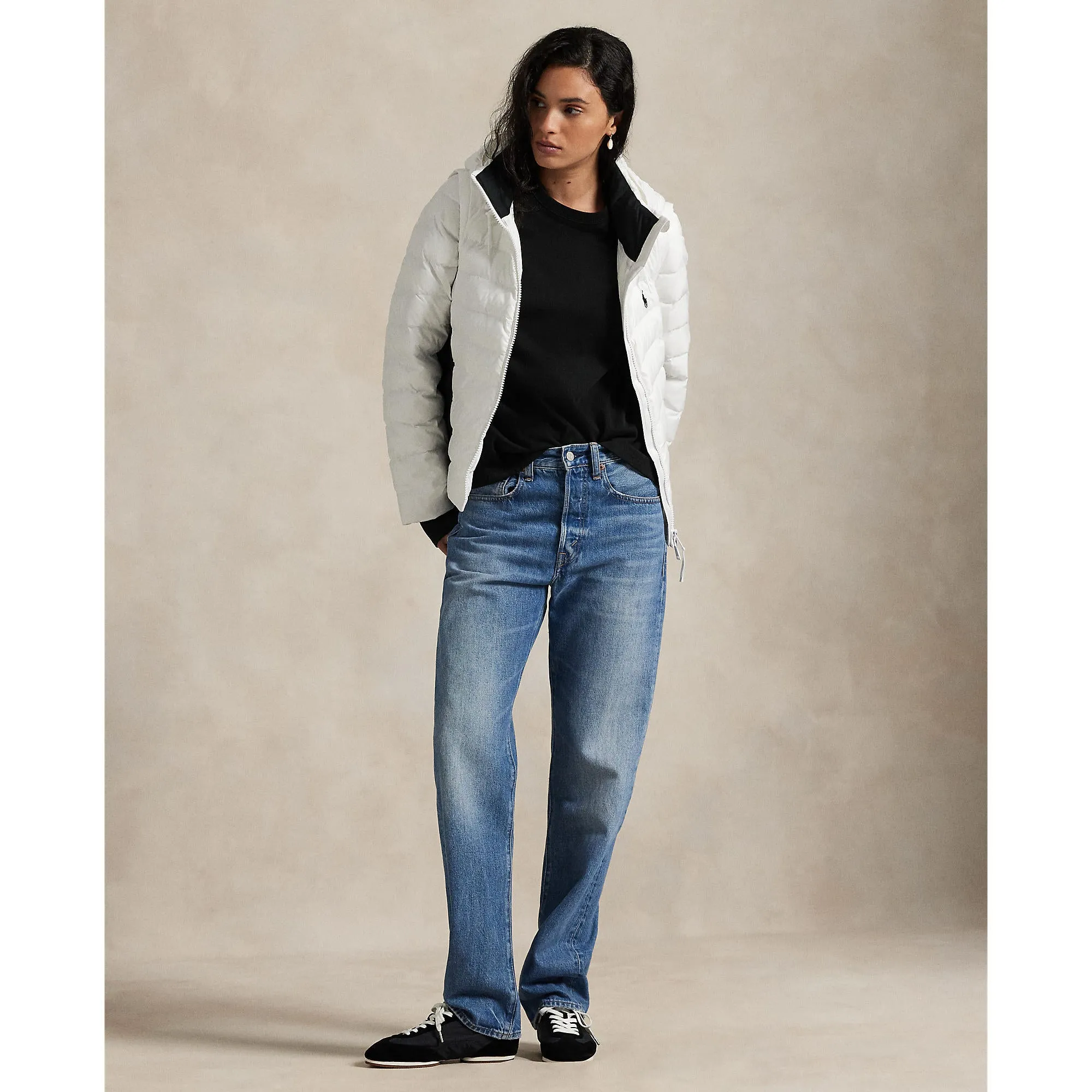 Clearance Sale Rule the Streets Rlx Ralph Lauren Women'S Convertible Quilted Jacket - Ceramic White/Polo Black