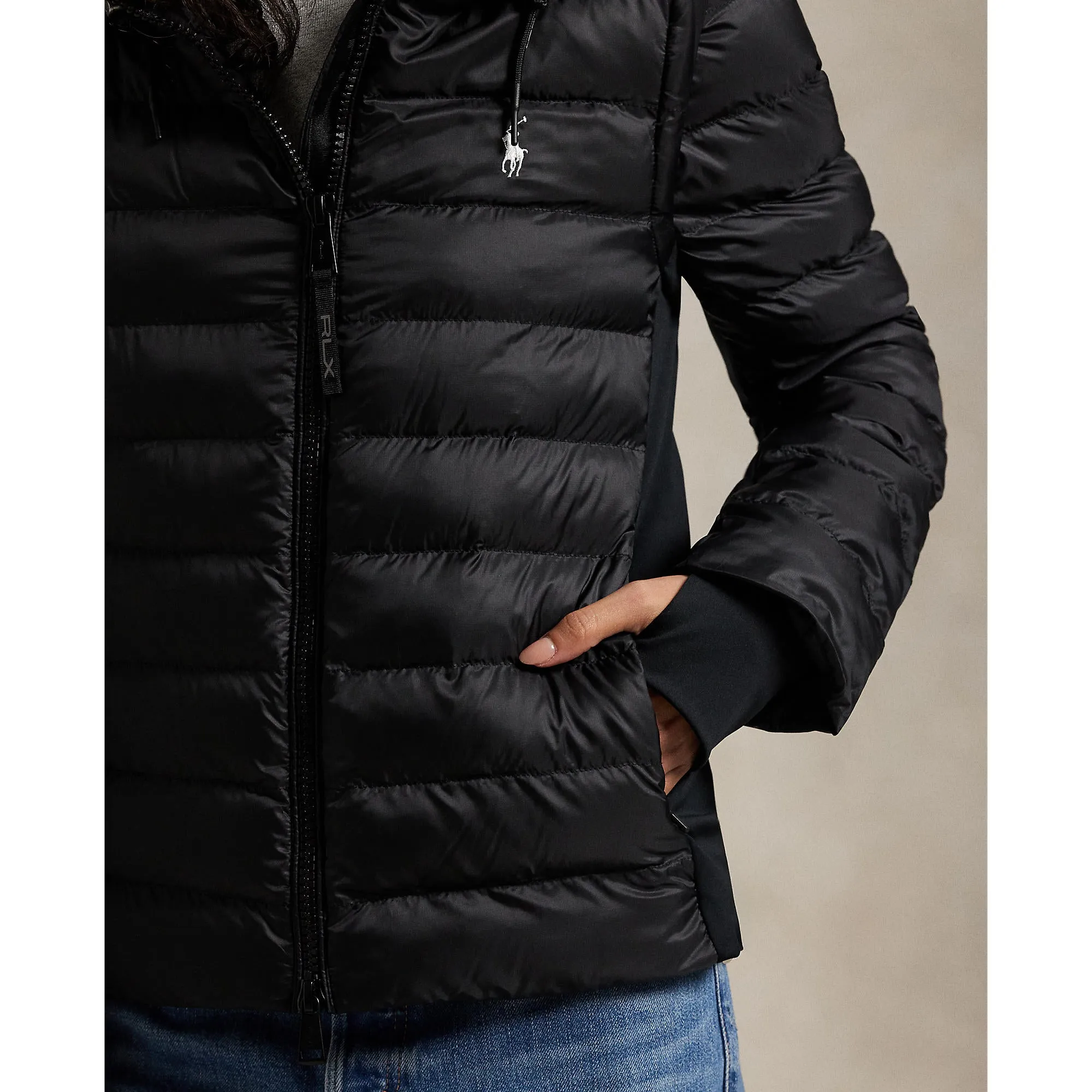 Rlx Ralph Lauren Women'S Convertible Quilted Jacket - Polo Black Mother's Day Sale