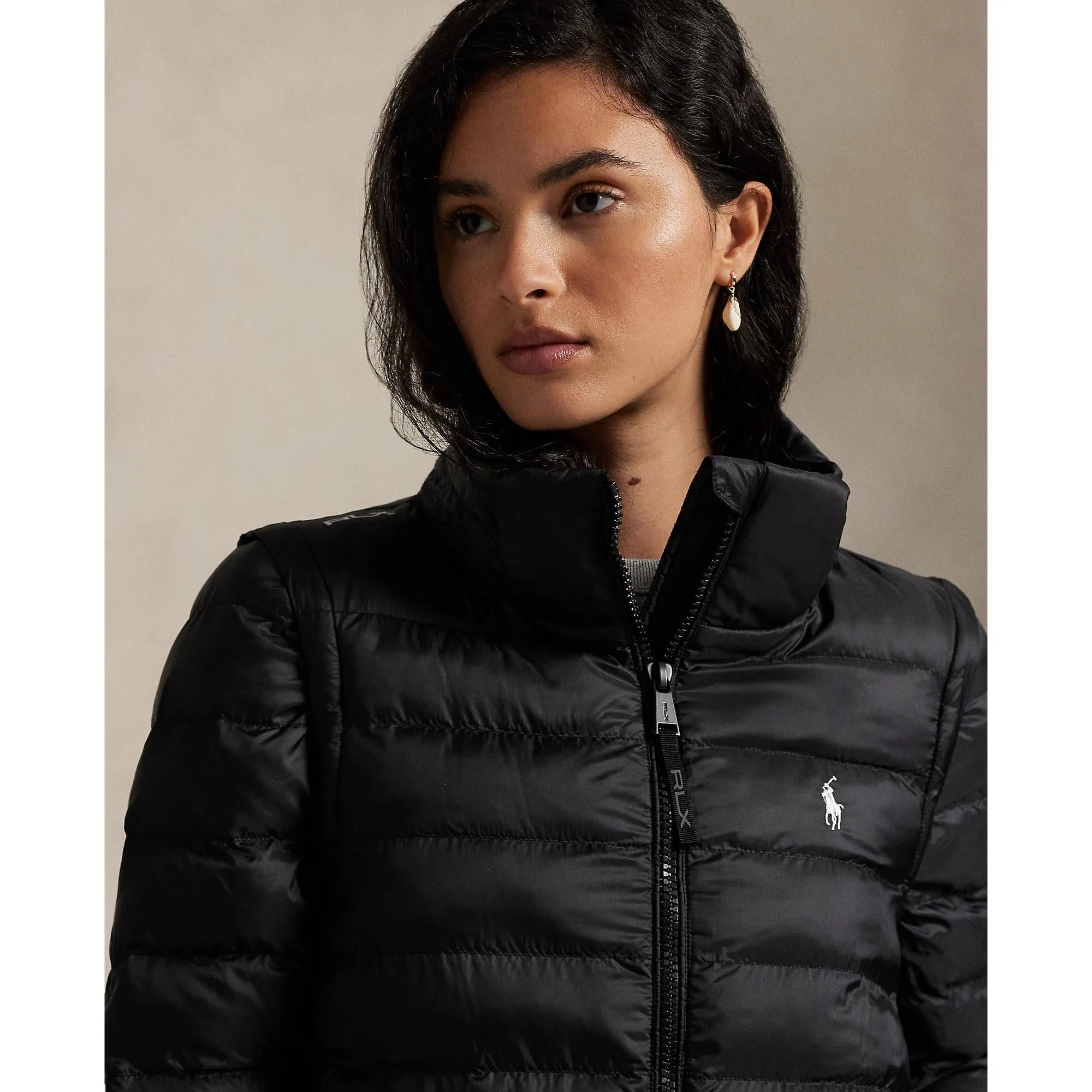 Rlx Ralph Lauren Women'S Convertible Quilted Jacket - Polo Black Dress from the Feet Up