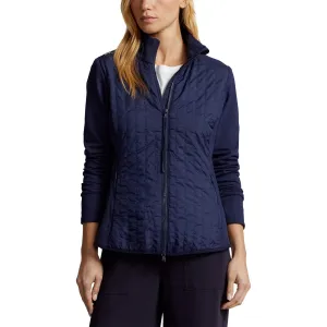 Rlx Ralph Lauren Women'S Cool Wool Hybrid Performance Full-Zip Jacket - French Navy Command Attention Not for the Ordinary