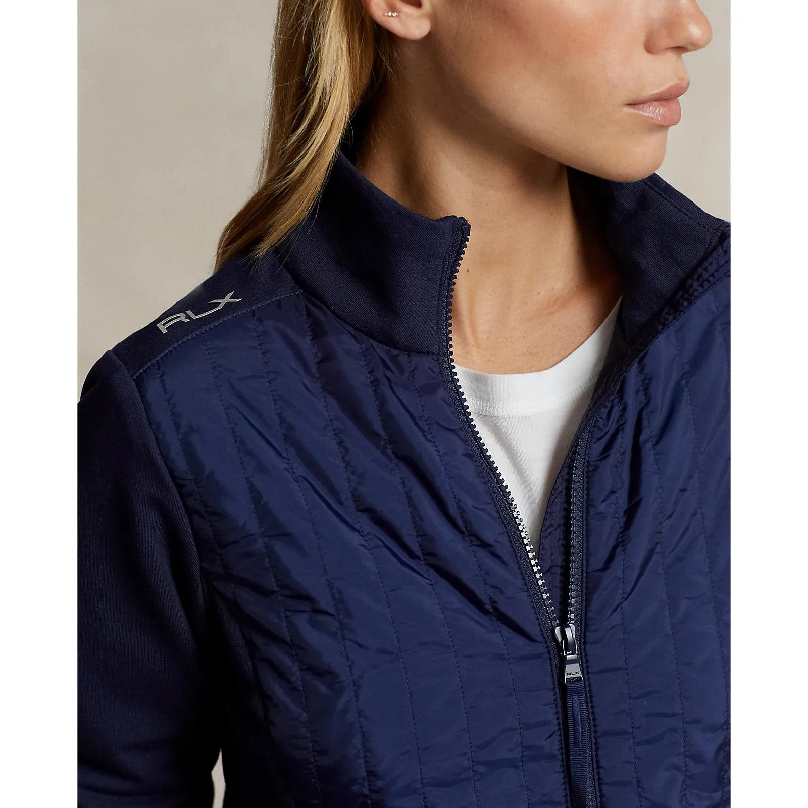 Rlx Ralph Lauren Women'S Cool Wool Hybrid Performance Full-Zip Jacket - French Navy Great Value Budget Friendly
