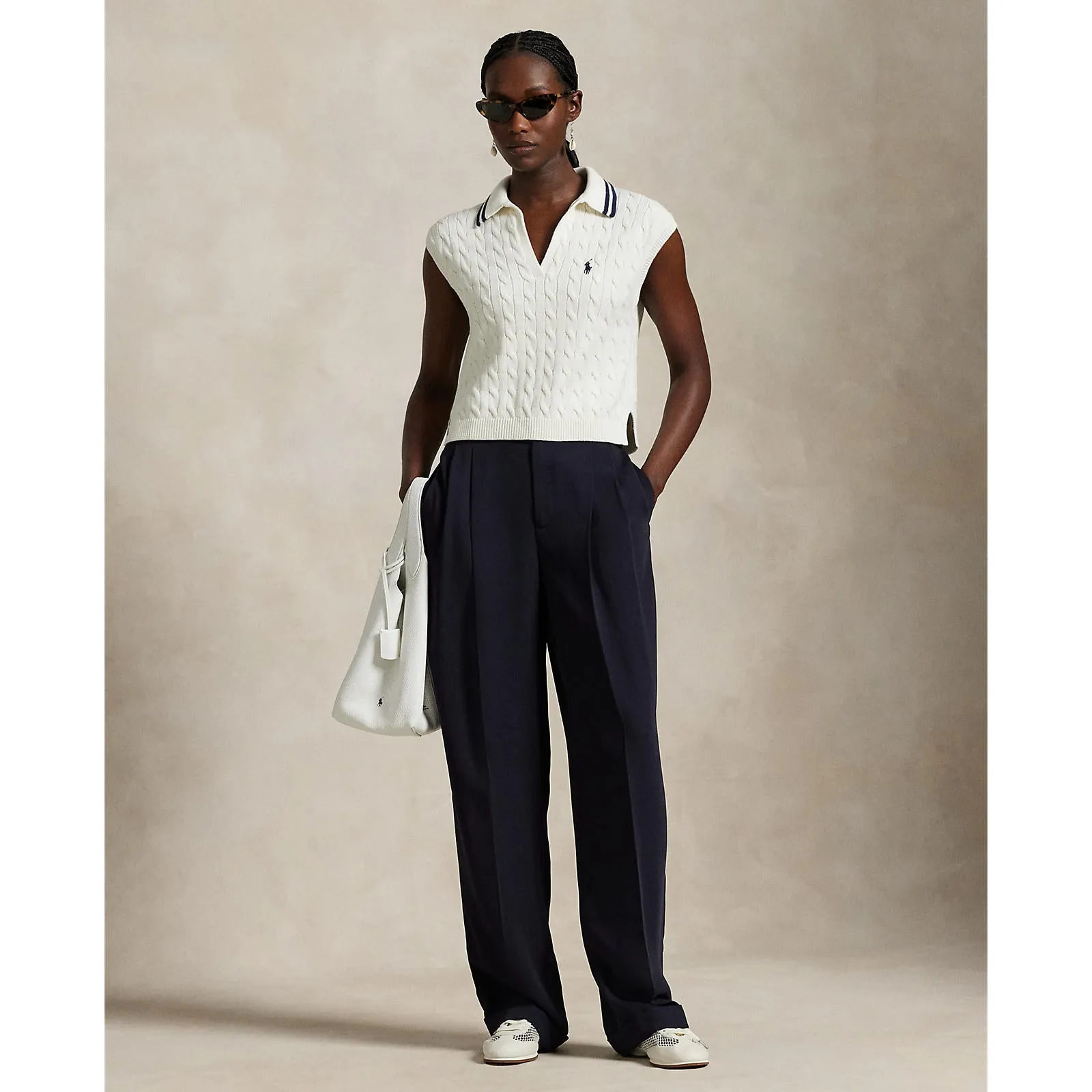 Rlx Ralph Lauren Women'S Coolmax Wool Sleeveless Pullover - Ceramic White Footwear for the Fearless Gear Up and Go