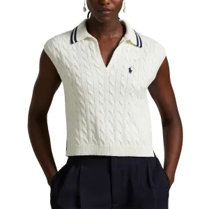 Rlx Ralph Lauren Women'S Coolmax Wool Sleeveless Pullover - Ceramic White Feel the Energy