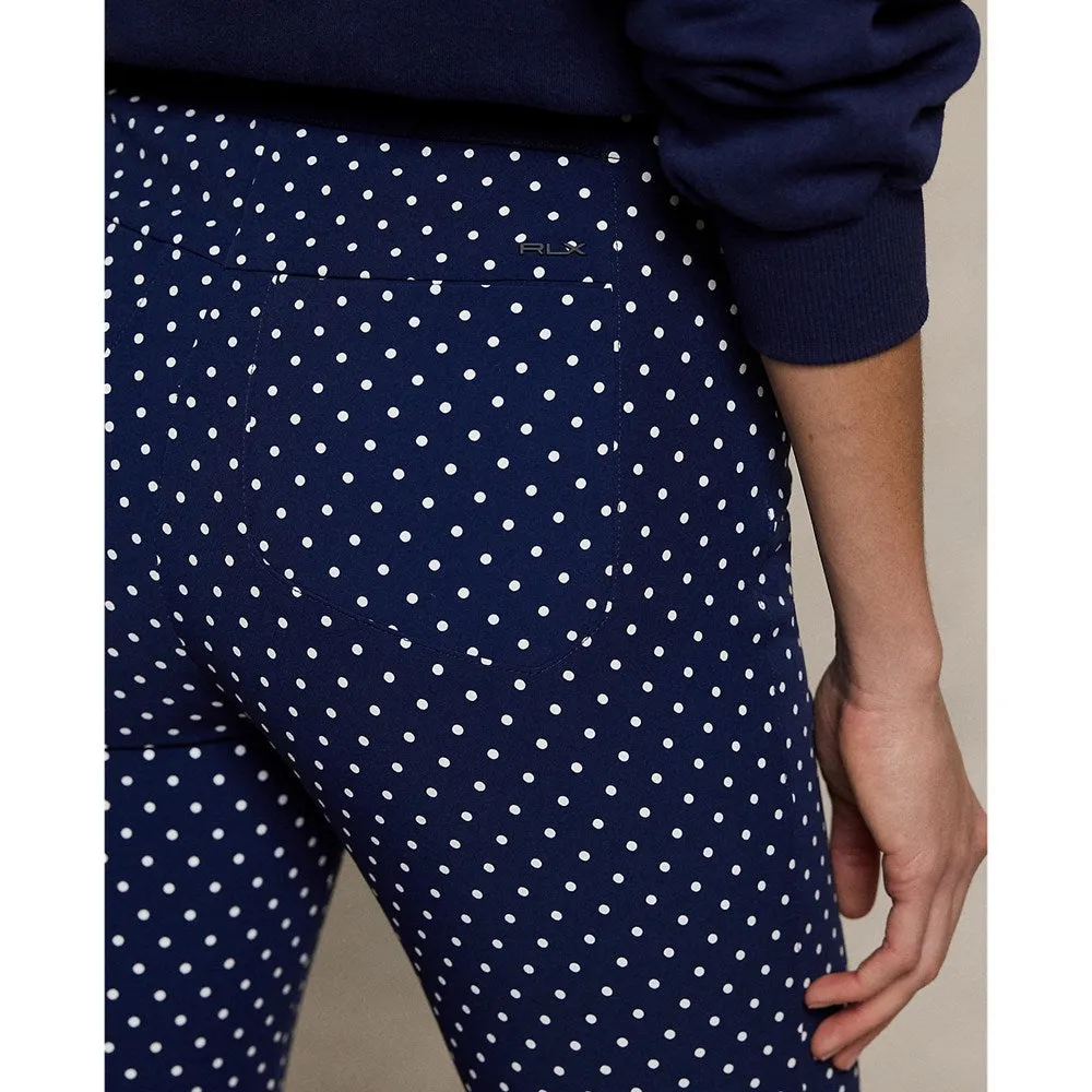 Affordable Own the Vibe Rlx Ralph Lauren Women'S Eagle Stretch Twill Golf Pants - Navy Polka Dot