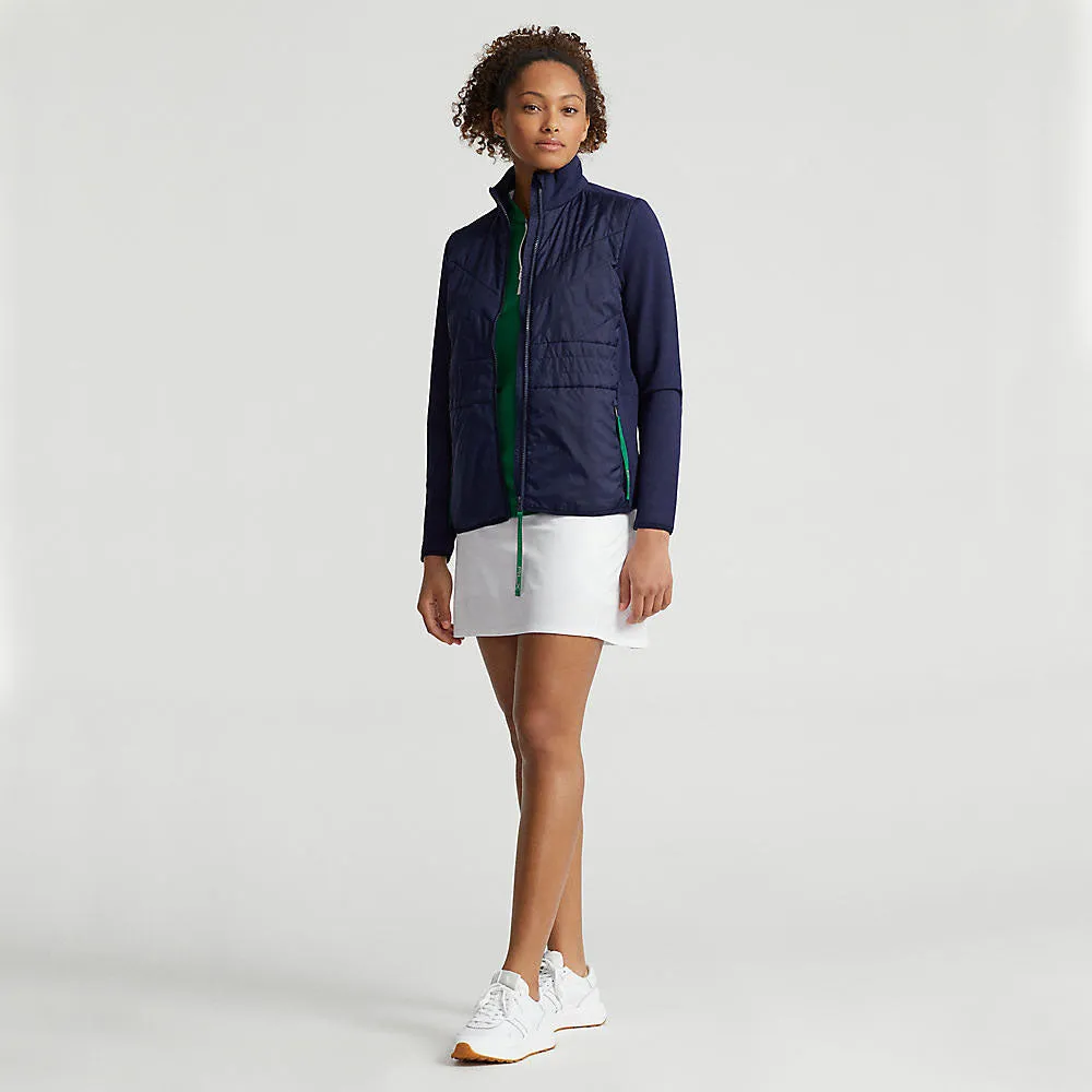 Made to Move Rlx Ralph Lauren Women'S Hybrid Full Zip Jacket - French Navy/Cruise Green