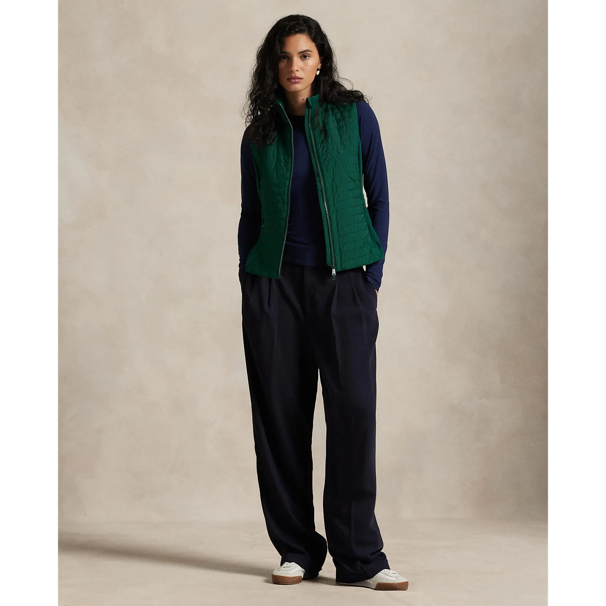 Rlx Ralph Lauren Women'S Hybrid Performance Quilted Vest - Hunter Green Dress from the Feet Up Walk with Power
