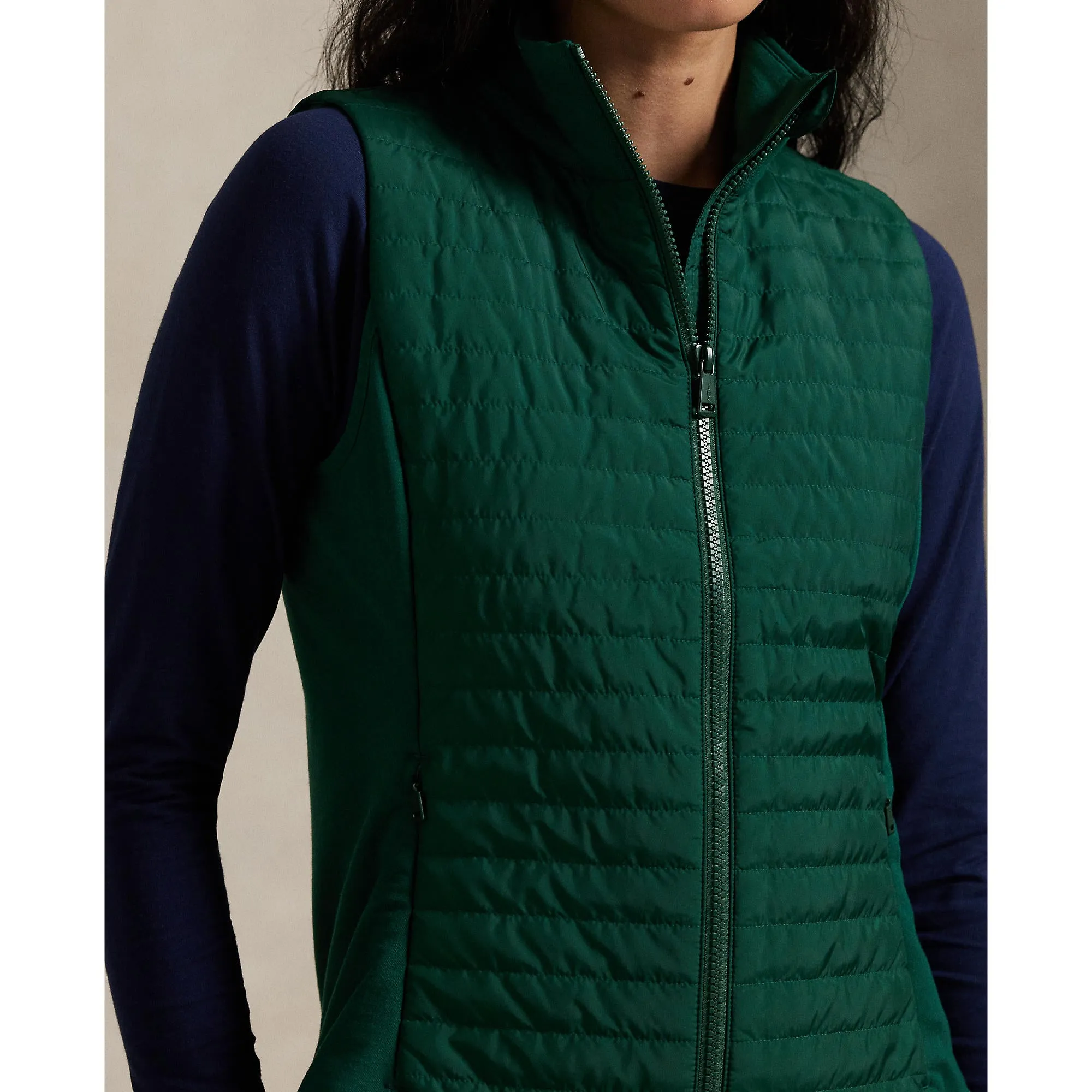 Rule the Streets Rlx Ralph Lauren Women'S Hybrid Performance Quilted Vest - Hunter Green