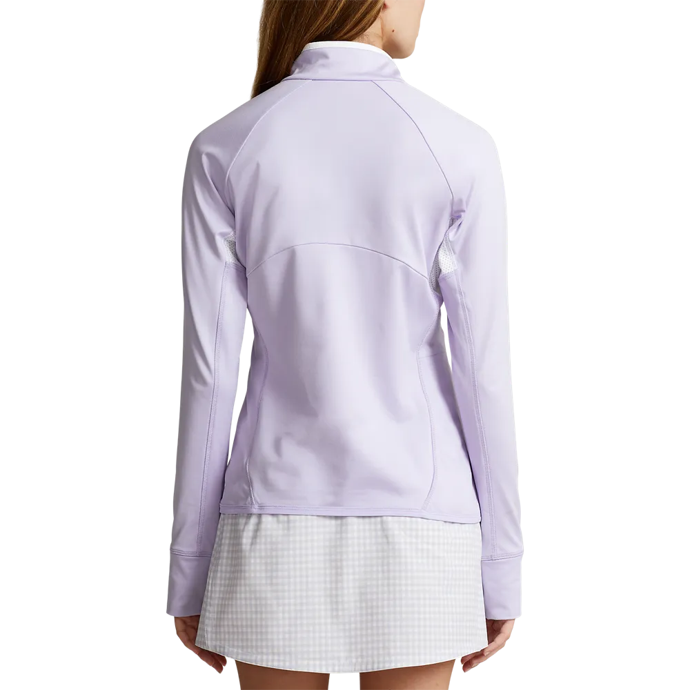 Game-Changer Footwear Economical Rlx Ralph Lauren Women'S Jersey Quarter Zip Golf Pullover -  Flower Purple/White