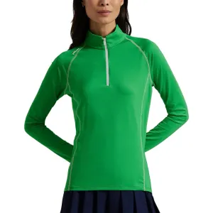 Deal Of The Century Rlx Ralph Lauren Women'S Jersey Uv Quarter Zip Golf Pullover - Tiller Green