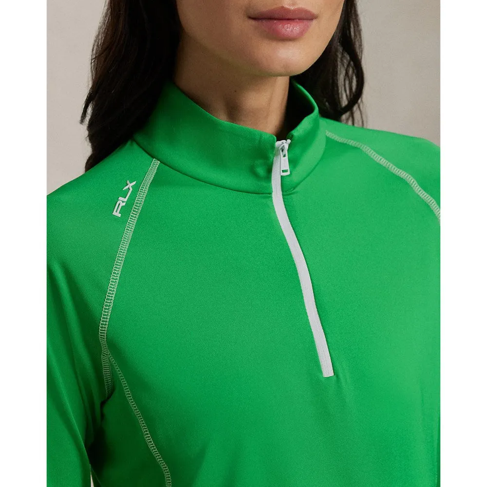 Deal Of The Century Rlx Ralph Lauren Women'S Jersey Uv Quarter Zip Golf Pullover - Tiller Green