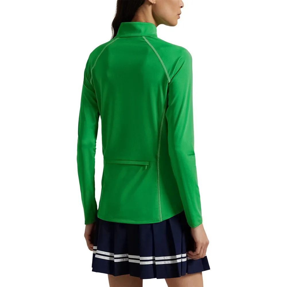 Stay in Motion Rlx Ralph Lauren Women'S Jersey Uv Quarter Zip Golf Pullover - Tiller Green