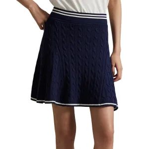 Own the Streets Rlx Ralph Lauren Women'S Knit A-Line Golf Skort - Refined Navy/White Splash