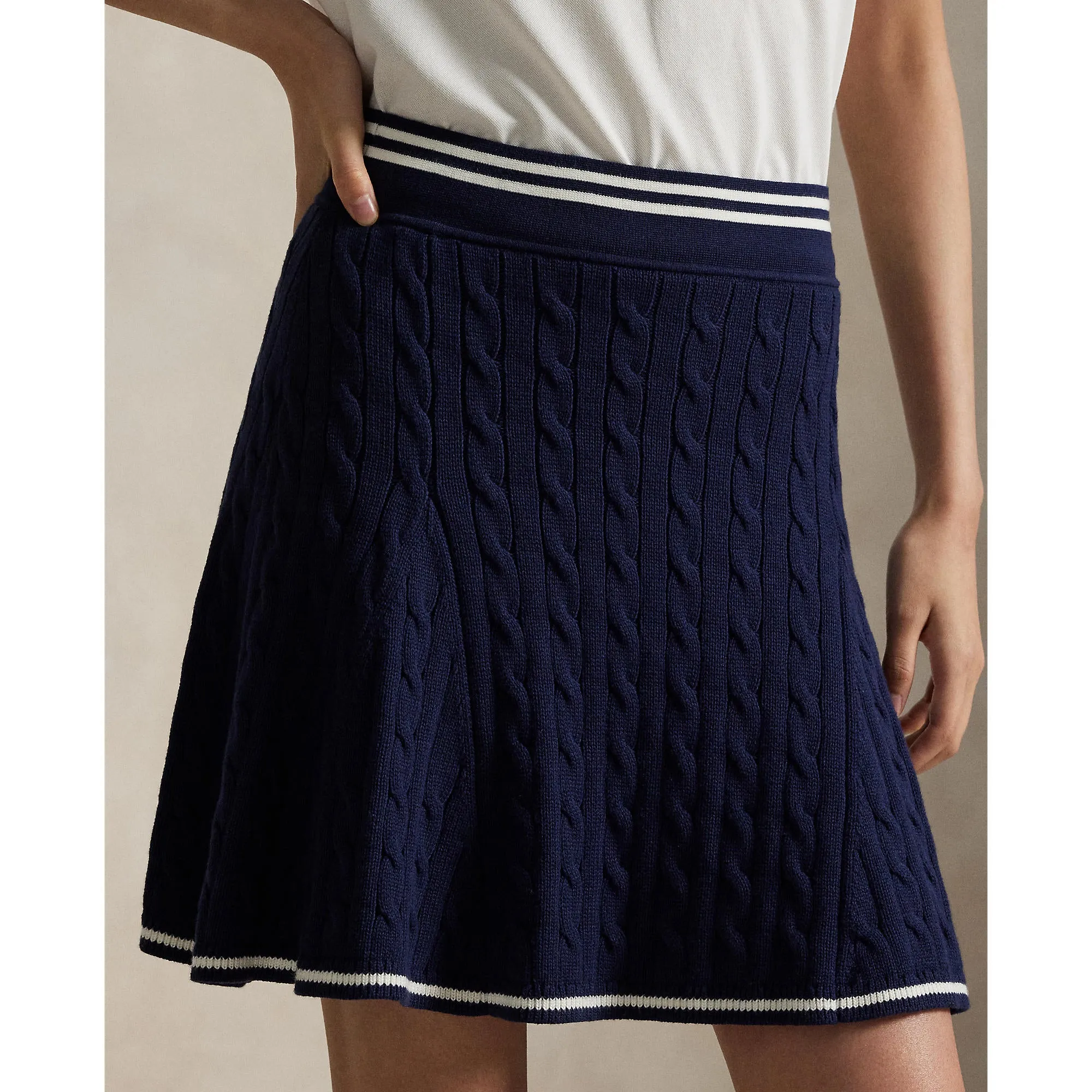 Holiday Sale Empower Your Journey Rlx Ralph Lauren Women'S Knit A-Line Golf Skort - Refined Navy/White Splash