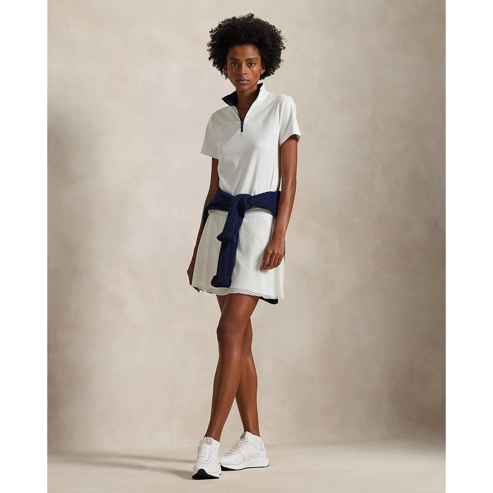 Made to Turn Heads Limited Time Offer Rlx Ralph Lauren Women'S Paneled 1/4 Zip Golf Shirt - Ceramic White