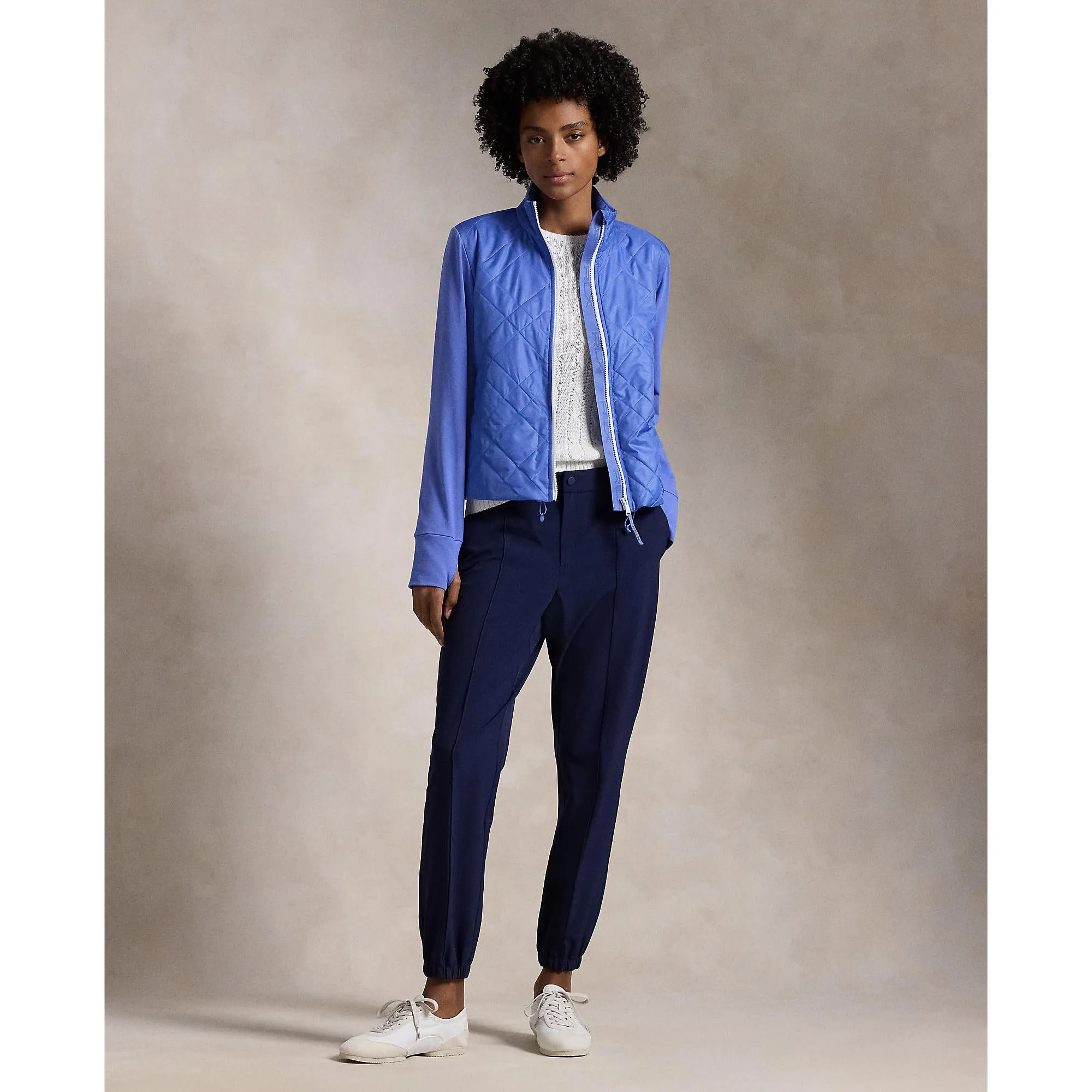 Rlx Ralph Lauren Women'S Performance Quilted Full-Zip Jacket - Resort Blue Step Into Strength