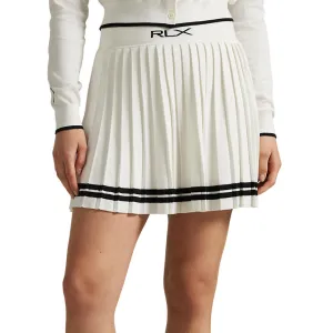 Rlx Ralph Lauren Women'S Pleated Knit Golf Skirt - White Splash/Polo Black Chase What Moves You