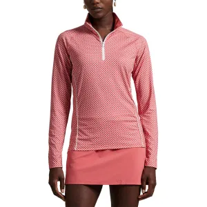 Born to Stand Out Father's Day Sale Rlx Ralph Lauren Women'S Printed Airflow Jersey Uv 1/4 Zip - Red Sky Summer Stars