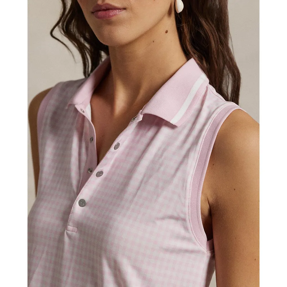 Rlx Ralph Lauren Women'S Printed Airflow Sleeveless Polo - Garden Pink Memorial Day Sale