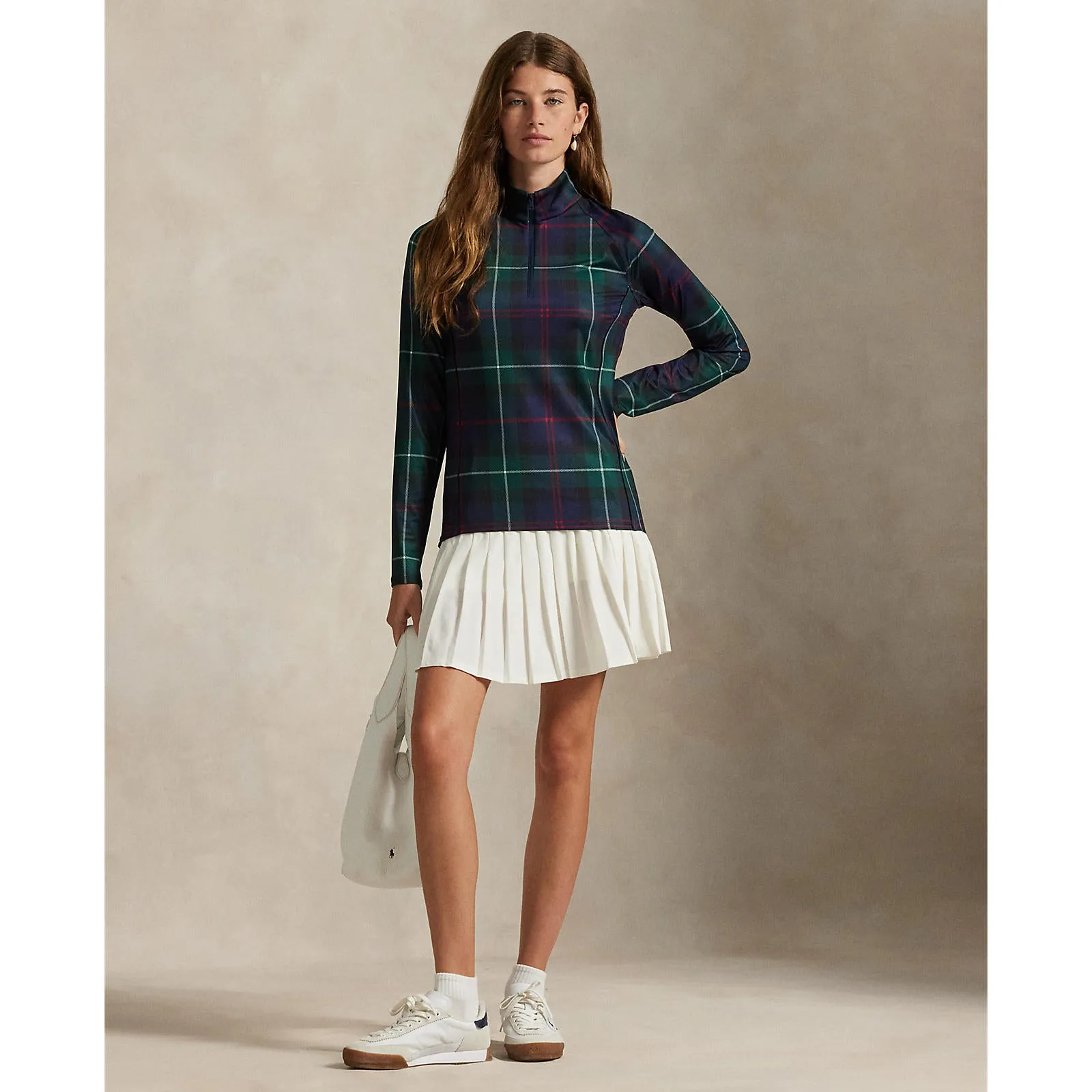 Rule the Streets Valentine's Day Sale Rlx Ralph Lauren Women'S Printed Stretch Jersey Quarter-Zip Pullover - Tartan