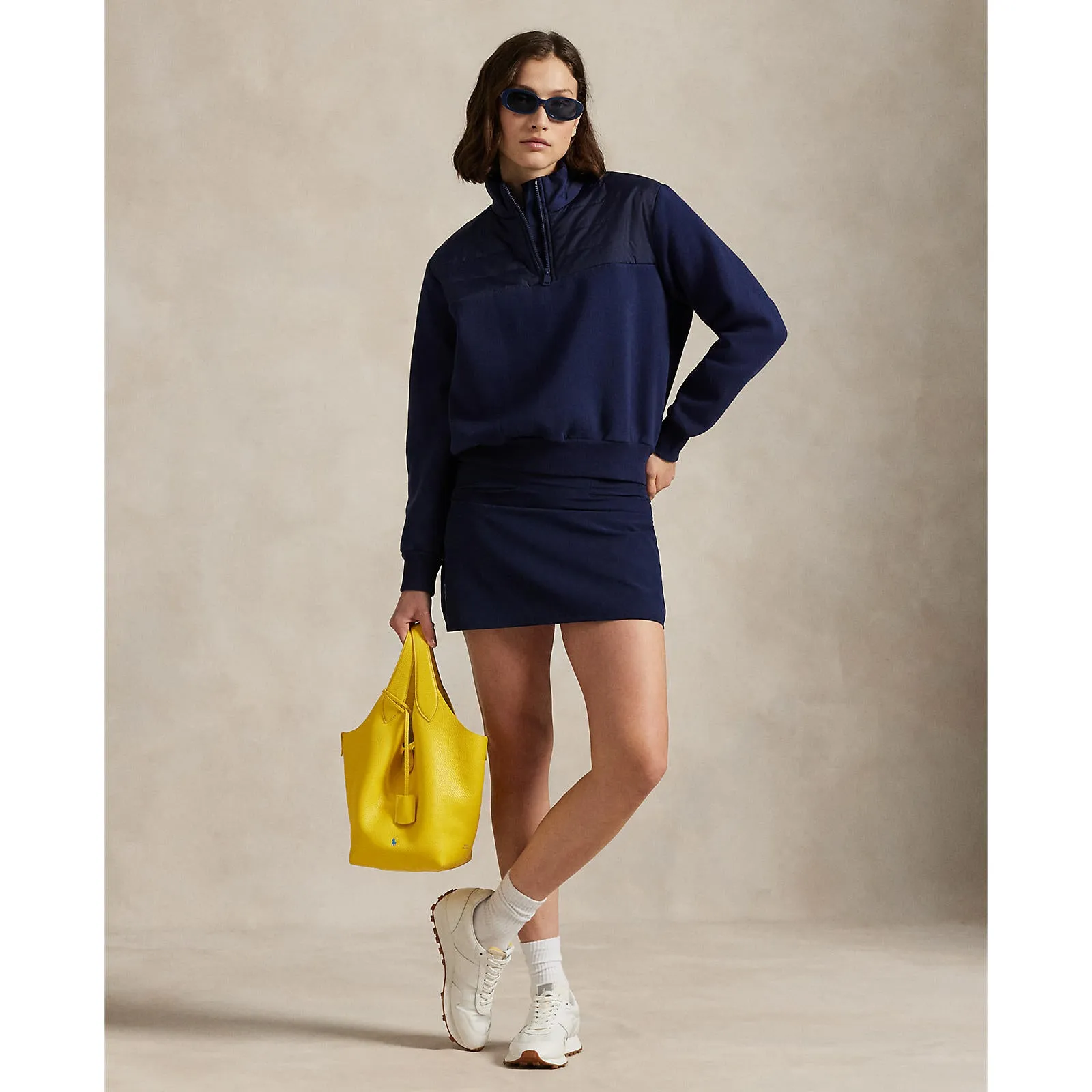 Unleash Your Power Rlx Ralph Lauren Women'S Quilted Fleece Half Zip - Refined Navy