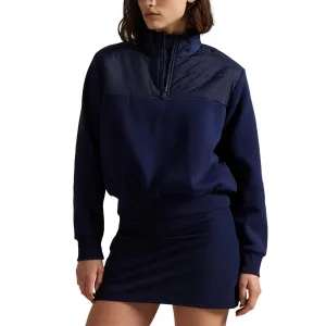 Walk with Purpose Rlx Ralph Lauren Women'S Quilted Fleece Half Zip - Refined Navy