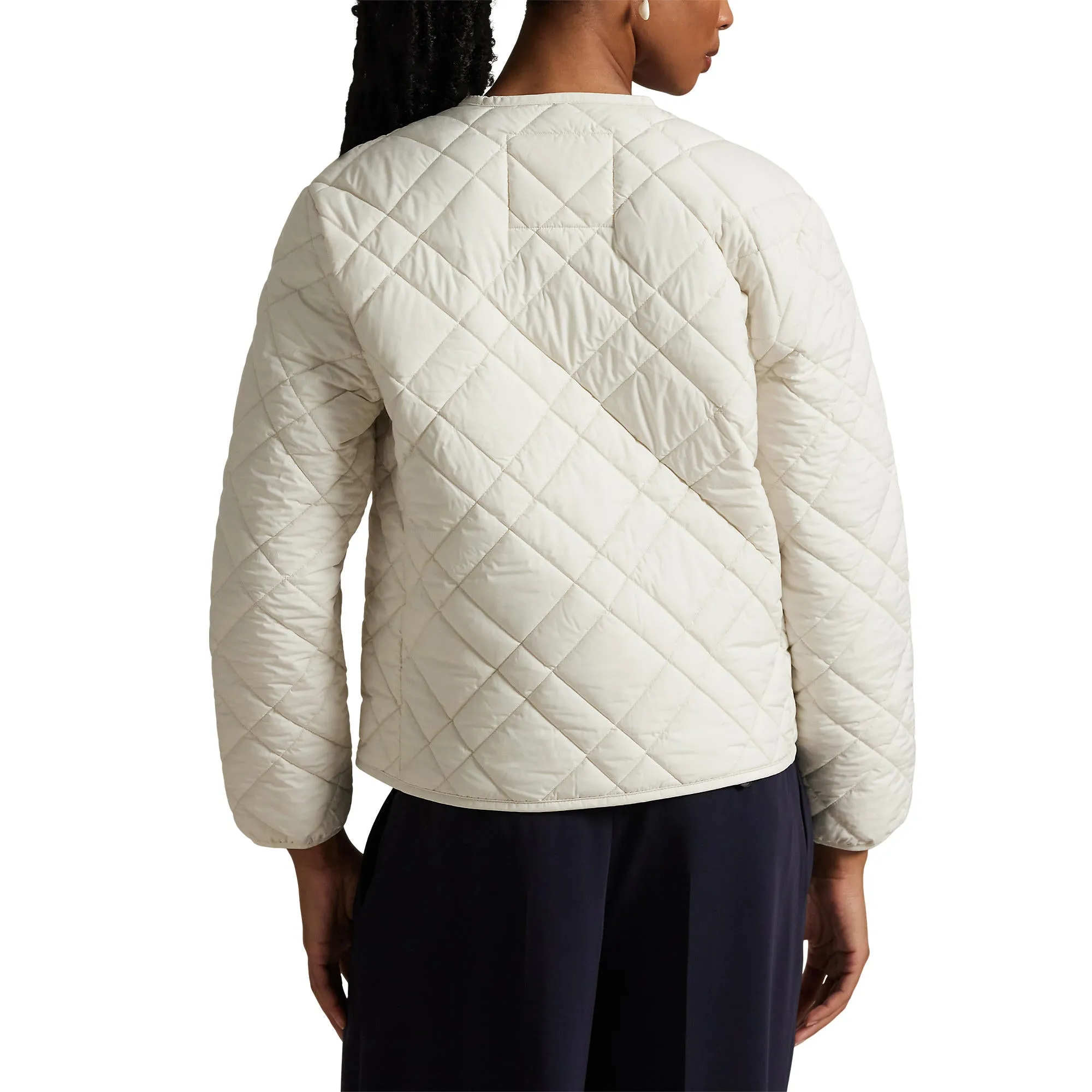 Rlx Ralph Lauren Women'S Quilted Jacket - Cream Multi Father's Day Sale Be Unstoppable