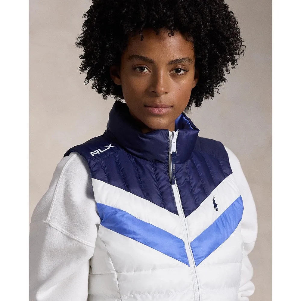 Rlx Ralph Lauren Women'S Reversible Quilted Performance Vest - Ceramic White Multi Sweetest Day Sale Black Friday Exclusive