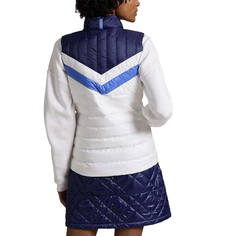 Deal Of The Century Rlx Ralph Lauren Women'S Reversible Quilted Performance Vest - Ceramic White Multi