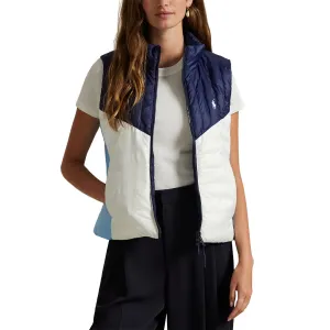 Clearance Sale Rlx Ralph Lauren Women'S Reversible Quilted Ripstop Vest - Ceramic White/Refined Navy