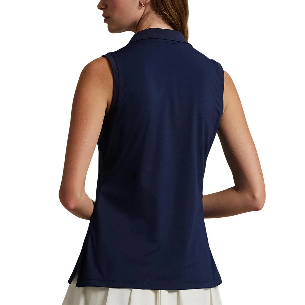 Rlx Ralph Lauren Women'S Sleeveless Tour Performance Polo Shirt - Navy Labor Day Sale President's Day Sale