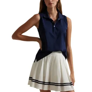 Chase What Moves You Stay in Motion Rlx Ralph Lauren Women'S Sleeveless Tour Performance Polo Shirt - Navy