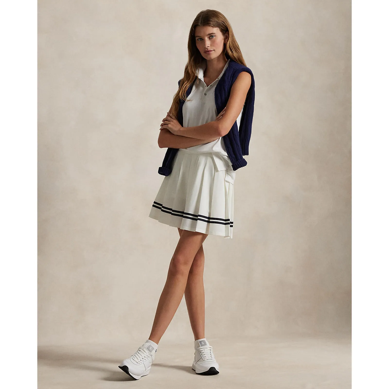 Keep Going Strong Black Friday Sale Rlx Ralph Lauren Women'S Sleeveless Tour Performance Polo Shirt - White