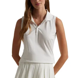 Rlx Ralph Lauren Women'S Sleeveless Tour Performance Polo Shirt - White Christmas Eve Sale Holiday Sale