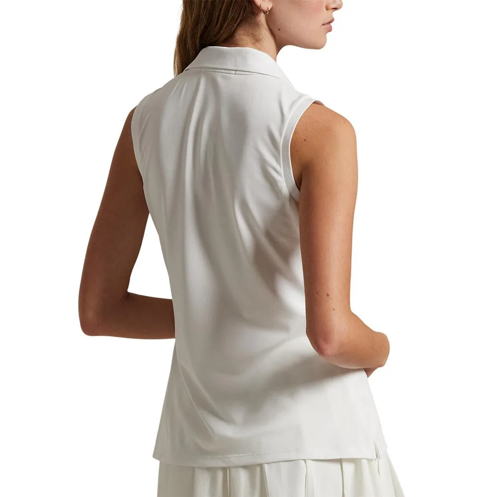 Rlx Ralph Lauren Women'S Sleeveless Tour Performance Polo Shirt - White Step Out Boldly Black Friday Offer