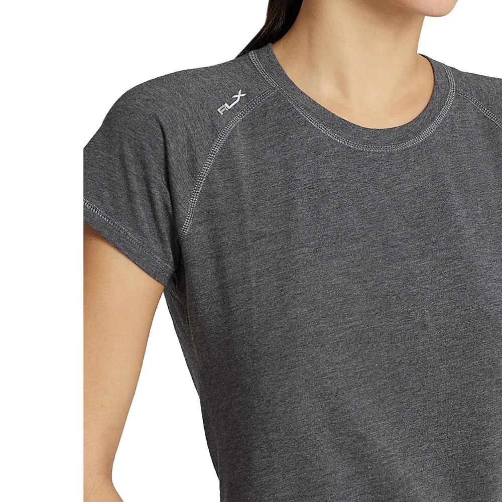 Rlx Ralph Lauren Women'S Stretch Crew Tee - Barclay Heather Walk with Power Economical