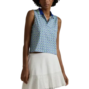 Rlx Ralph Lauren Women'S Stretch Jersey Cropped Golf Shirt - Spring Wicker Move Like You Mean It