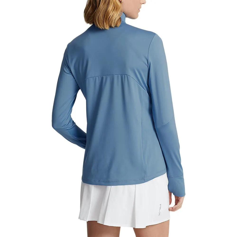 Limited Time Offer Great Value Rlx Ralph Lauren Women'S Stretch Jersey Quarter Zip Golf Pullover - Hatteras Blue
