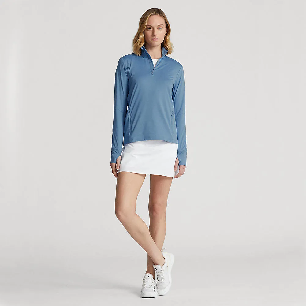 Rlx Ralph Lauren Women'S Stretch Jersey Quarter Zip Golf Pullover - Hatteras Blue Budget Friendly The Fast Lane Choice