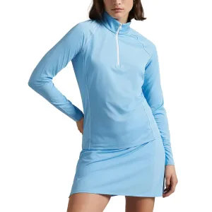 Rlx Ralph Lauren Women'S Stretch Jersey Quarter-Zip Pullover - Sutton Blue Christmas Day Sale