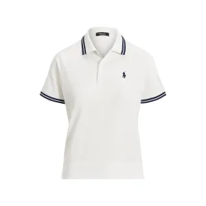 Not for the Ordinary Rlx Ralph Lauren Women'S Tour Pique Golf Shirt - Ceramic White/Refined Navy