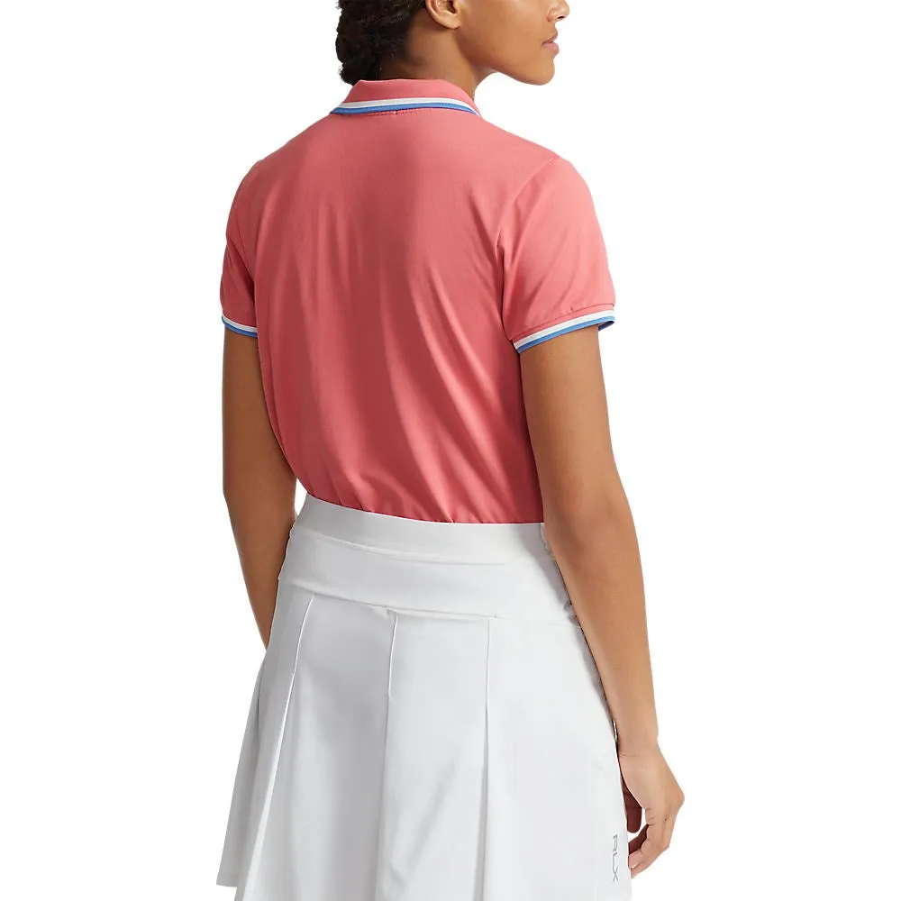 Made to Turn Heads Black Friday Sale Rlx Ralph Lauren Women'S Tour Pique Golf Shirt - Desert Rose/White/Hatteras Blue