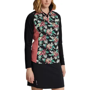 Black Friday Offer Rlx Ralph Lauren Women'S Uv Jersey 1/4 Zip Pullover - Island Bamboo Floral Multi