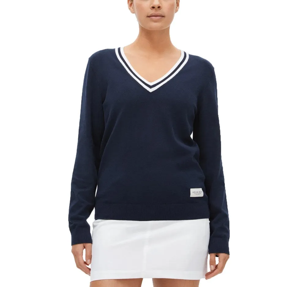 Stride with Confidence Rohnisch Women'S Adele Knitted Golf Sweater - Navy/White