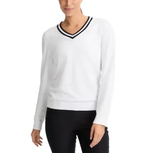 Own the Vibe Not for the Ordinary Rohnisch Women'S Adele Knitted Golf Sweater - White/Black