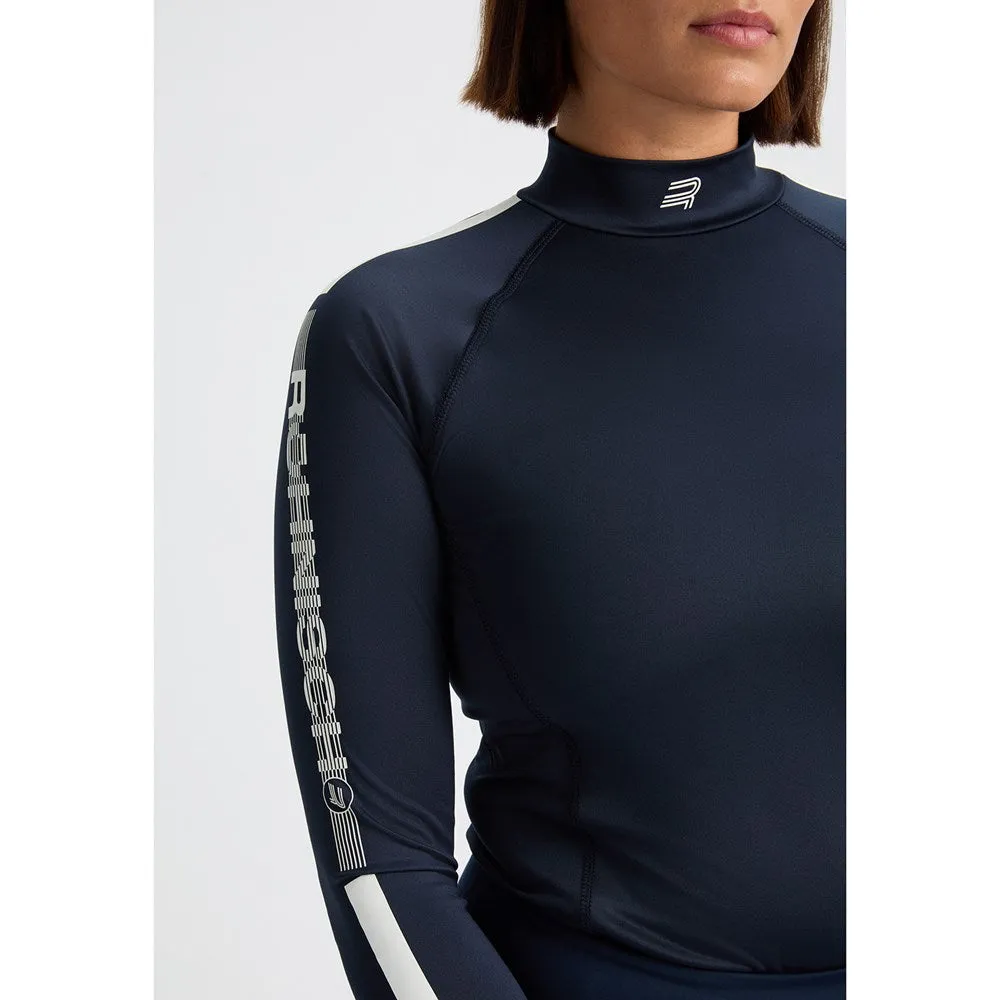 Built to Move You Chase What Moves You Rohnisch Women'S Ultra Viola Uv Long Sleeve Golf Shirt - Navy